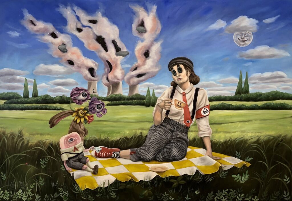 Time for tea, olie på lærred, 90x130 cm